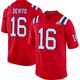Tommy DeVito ＃16 New England Patriots Game Alternate Super Bowl LX Patch Jersey - Men's Red