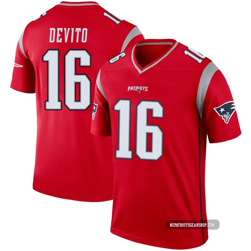 Tommy DeVito ＃16 New England Patriots Legend Inverted Jersey - Men's Red