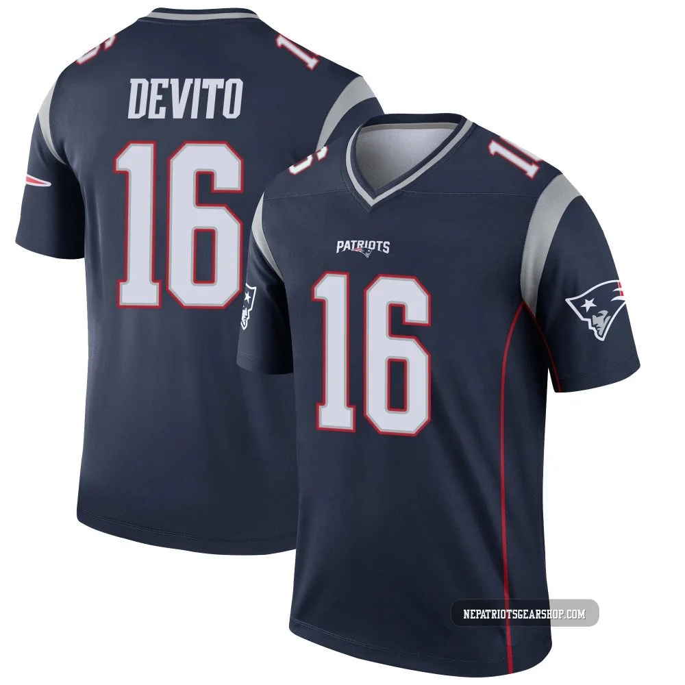 Tommy DeVito ＃16 New England Patriots Legend Jersey - Men's Navy