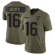 Tommy DeVito ＃16 New England Patriots Limited 2025 Salute to Service Jersey - Men's Olive