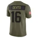 Tommy DeVito ＃16 New England Patriots Limited 2025 Salute to Service Jersey - Men's Olive