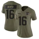 Tommy DeVito ＃16 New England Patriots Limited 2025 Salute to Service Jersey - Women's Olive