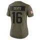 Tommy DeVito ＃16 New England Patriots Limited 2025 Salute to Service Jersey - Women's Olive
