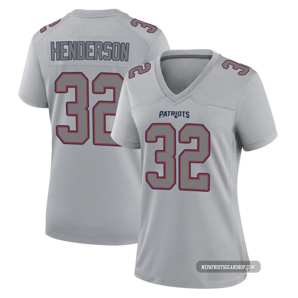TreVeyon Henderson ＃32 New England Patriots Game Silver Atmosphere Fashion Jersey - Women's