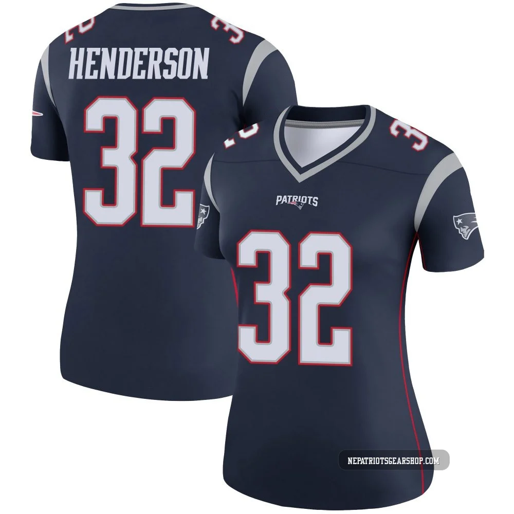 TreVeyon Henderson ＃32 New England Patriots Legend Jersey - Women's Navy