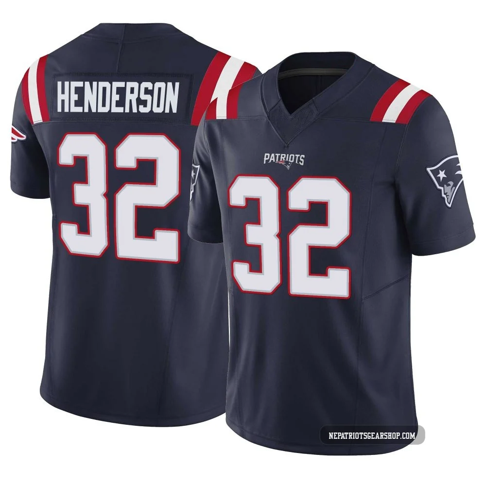 TreVeyon Henderson ＃32 New England Patriots Limited Vapor F.U.S.E. Jersey - Youth Navy