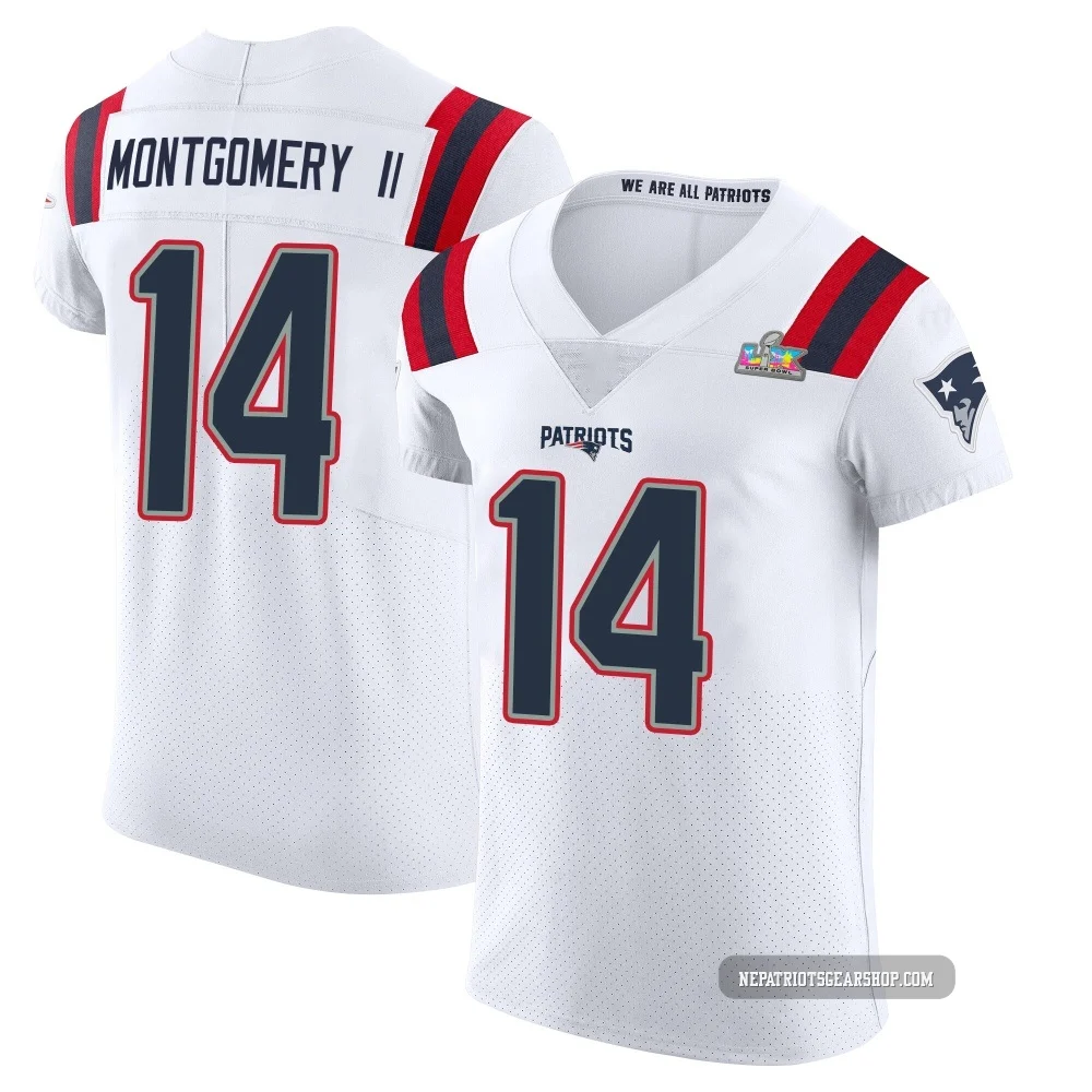Ty Montgomery II ＃14 New England Patriots Elite Vapor Untouchable Super Bowl LX Patch Jersey - Men's White