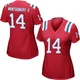 Ty Montgomery II ＃14 New England Patriots Game Alternate Jersey - Women's Red