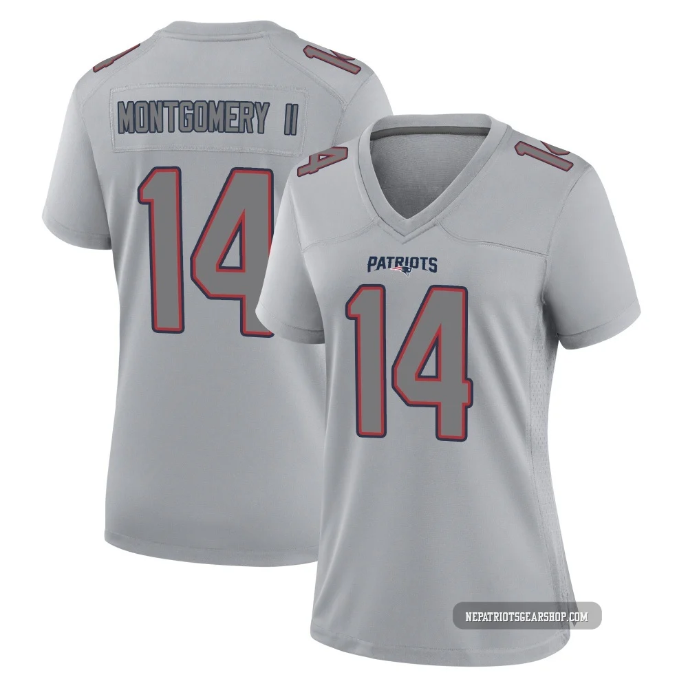 Ty Montgomery II ＃14 New England Patriots Game Silver Atmosphere Fashion Jersey - Women's