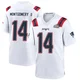 Ty Montgomery II ＃14 New England Patriots Game Super Bowl LX Patch Jersey - Youth White