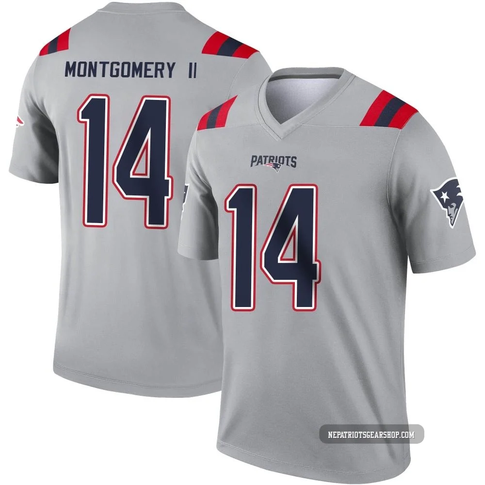 Ty Montgomery II ＃14 New England Patriots Legend Inverted Jersey - Men's Gray