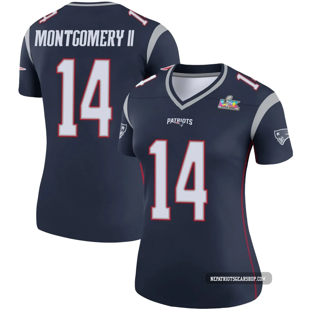 Ty Montgomery II ＃14 New England Patriots Legend Super Bowl LX Patch Jersey - Women's Navy