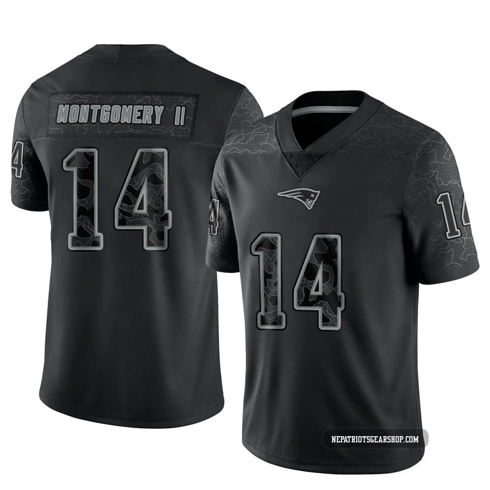 Ty Montgomery II ＃14 New England Patriots Limited Reflective Jersey - Men's Black