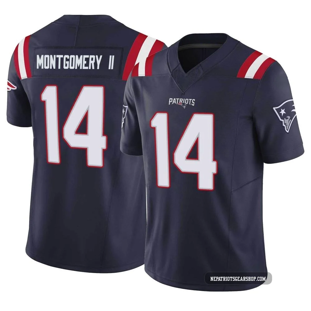Ty Montgomery II ＃14 New England Patriots Limited Vapor F.U.S.E. Jersey - Men's Navy