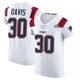 Tyler Davis ＃30 New England Patriots Elite Vapor Untouchable Super Bowl LX Patch Jersey - Men's White