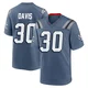 Tyler Davis ＃30 New England Patriots Game Storm 2025 Rivalries Collection Jersey - Youth Blue