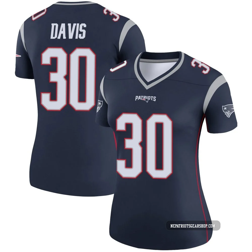 Tyler Davis ＃30 New England Patriots Legend Jersey - Women's Navy