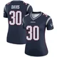 Tyler Davis ＃30 New England Patriots Legend Jersey - Women's Navy