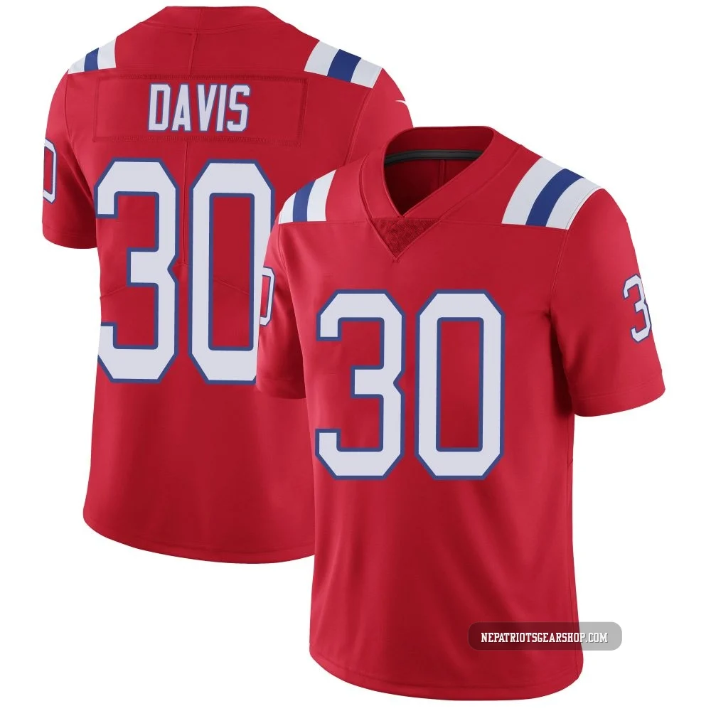 Tyler Davis ＃30 New England Patriots Limited Vapor Untouchable Alternate Jersey - Men's Red
