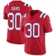 Tyler Davis ＃30 New England Patriots Limited Vapor Untouchable Alternate Jersey - Youth Red