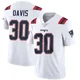 Tyler Davis ＃30 New England Patriots Limited Vapor Untouchable Jersey - Men's White