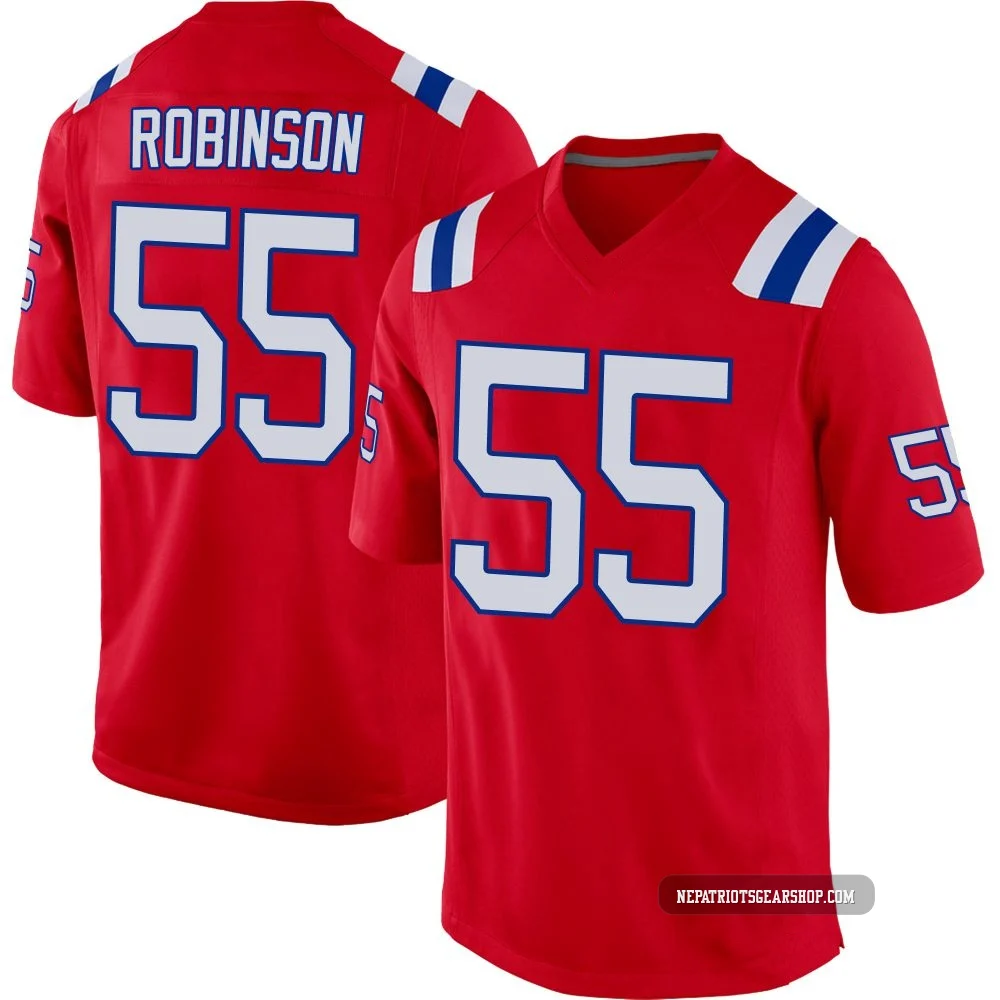 Tyrese Robinson ＃55 New England Patriots Game Alternate Jersey - Men's Red