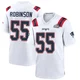 Tyrese Robinson ＃55 New England Patriots Game Super Bowl LX Patch Jersey - Men's White