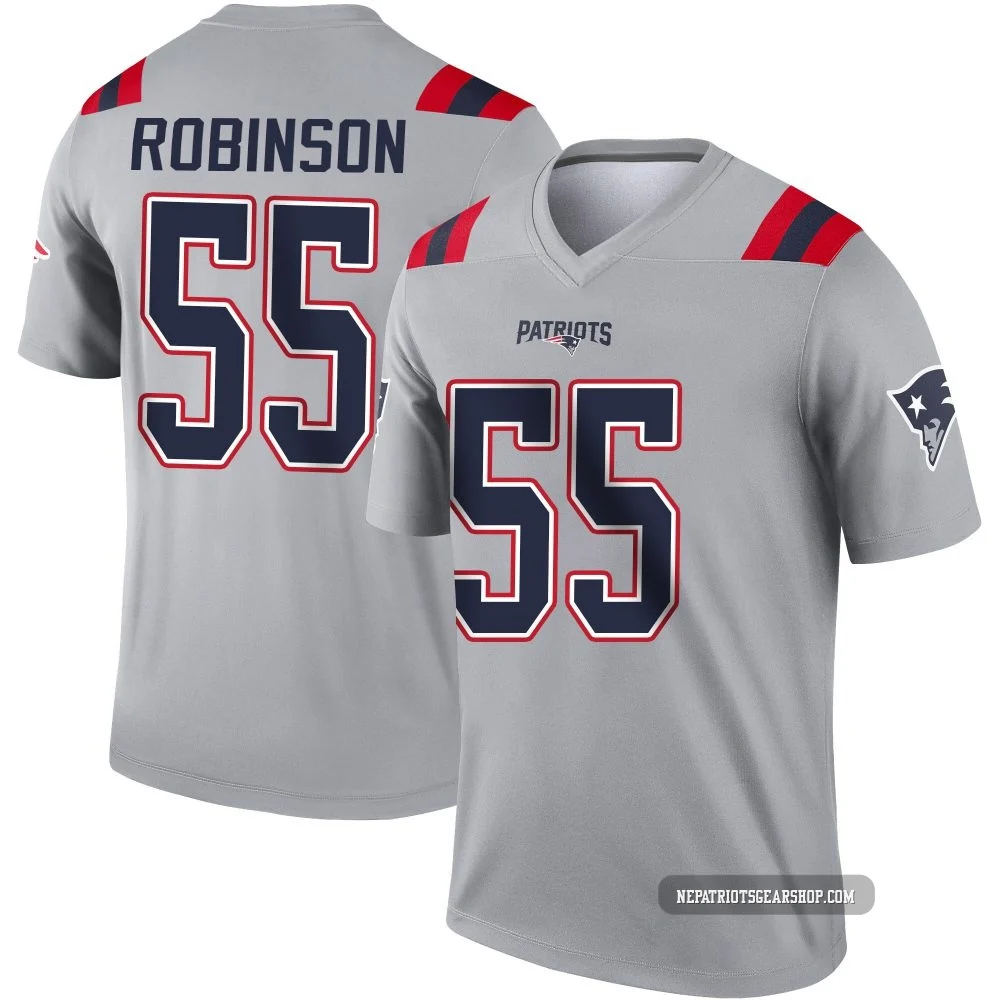 Tyrese Robinson ＃55 New England Patriots Legend Inverted Jersey - Youth Gray