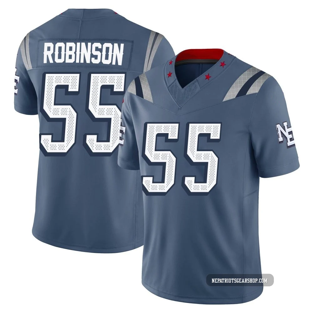 Tyrese Robinson ＃55 New England Patriots Limited Storm 2025 Rivalries Collection Jersey - Men's Blue
