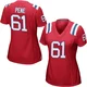 Wilfried Pene ＃61 New England Patriots Game Alternate Jersey - Women's Red