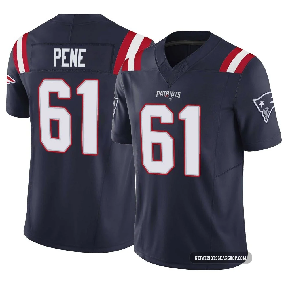 Wilfried Pene ＃61 New England Patriots Limited Vapor F.U.S.E. Jersey - Youth Navy