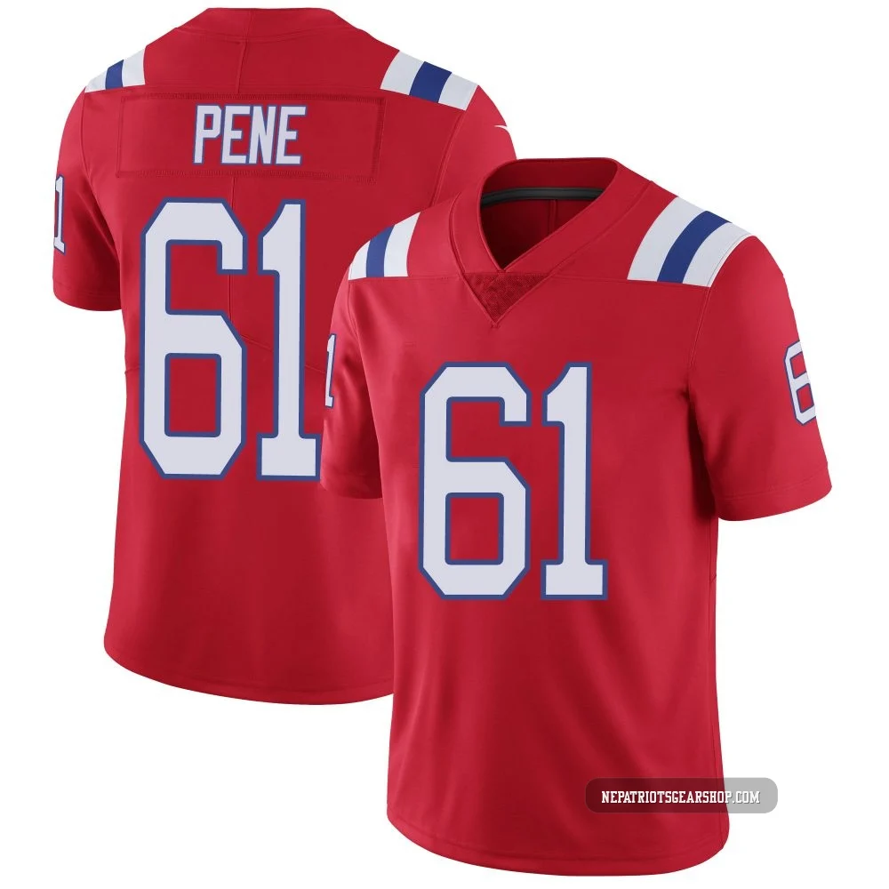 Wilfried Pene ＃61 New England Patriots Limited Vapor Untouchable Alternate Jersey - Youth Red