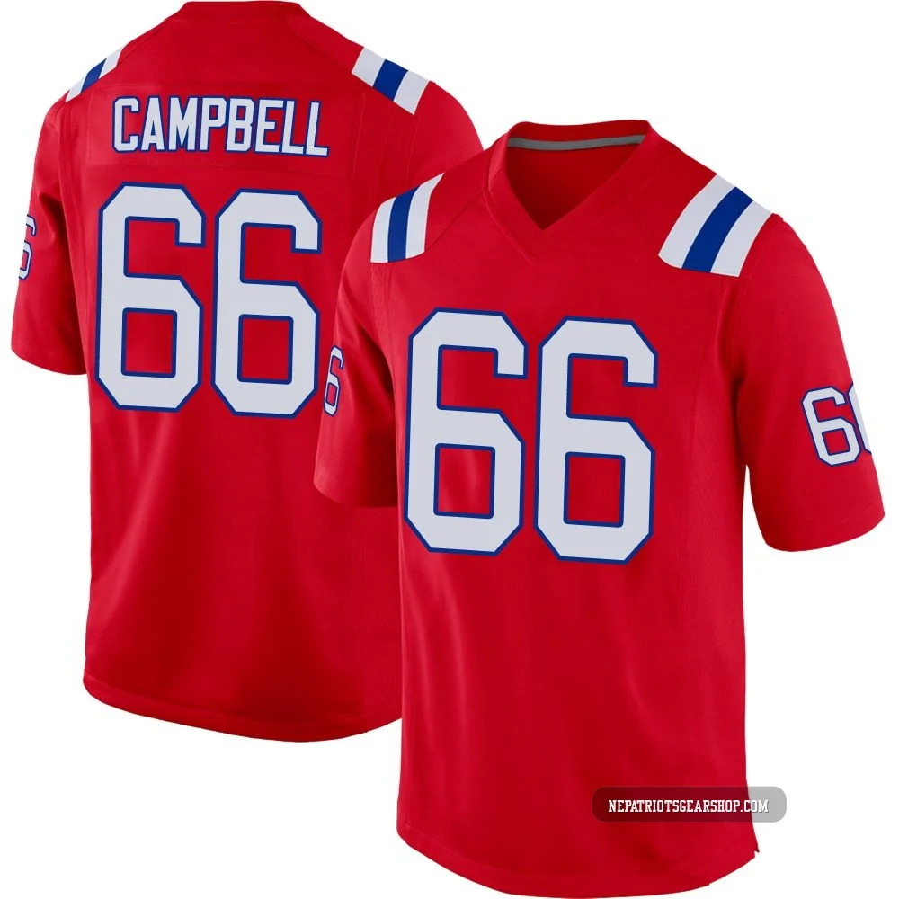 Will Campbell ＃66 New England Patriots Game Alternate Jersey - Men's Red