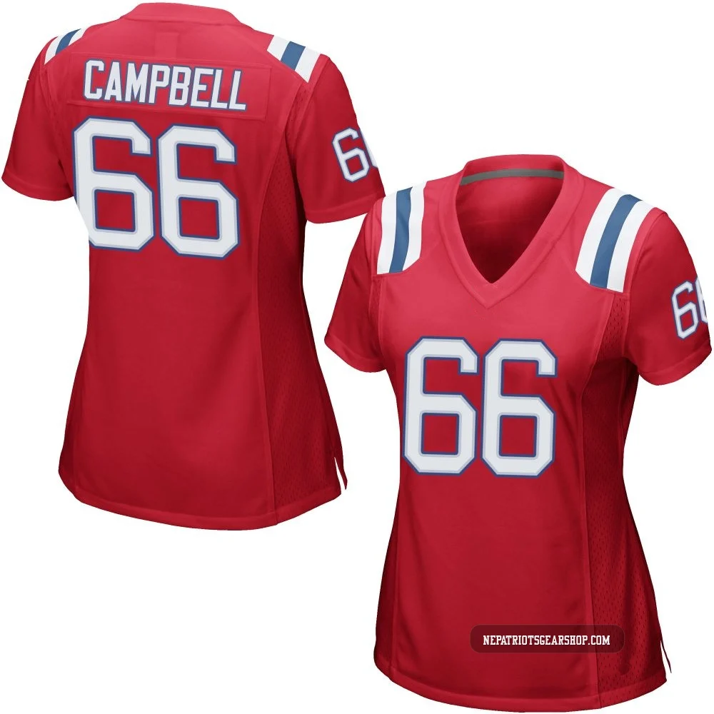 Will Campbell ＃66 New England Patriots Game Alternate Jersey - Women's Red