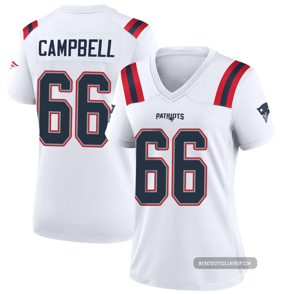 Will Campbell ＃66 New England Patriots Game Jersey - Women's White