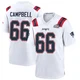 Will Campbell ＃66 New England Patriots Game Super Bowl LX Patch Jersey - Youth White
