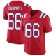Will Campbell ＃66 New England Patriots Limited Vapor Untouchable Alternate Jersey - Men's Red