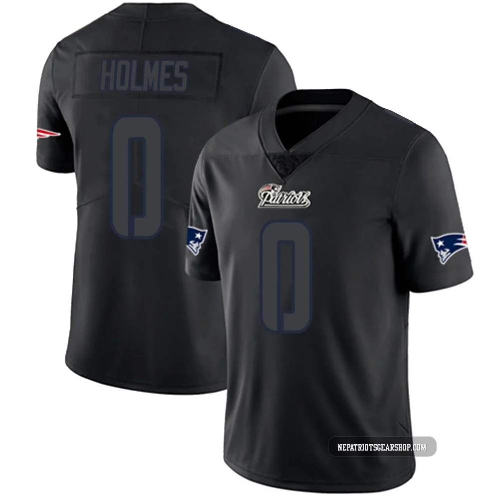 Xavier Holmes ＃0 New England Patriots Limited Jersey - Men's Black Impact