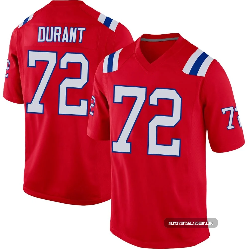 Yasir Durant ＃72 New England Patriots Game Alternate Jersey - Men's Red