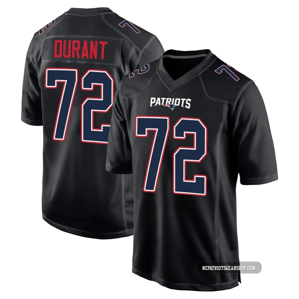 Yasir Durant ＃72 New England Patriots Game Carbon Fashion Jersey - Youth Black