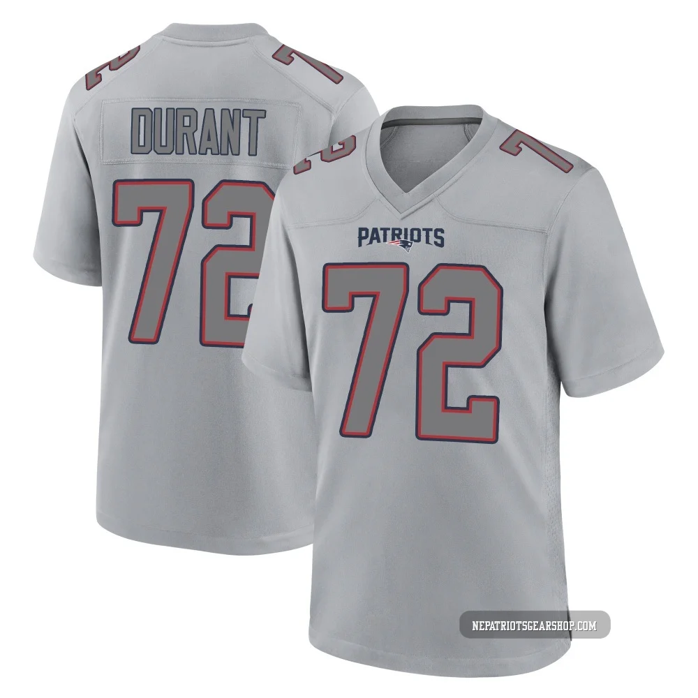 Yasir Durant ＃72 New England Patriots Game Silver Atmosphere Fashion Jersey - Youth