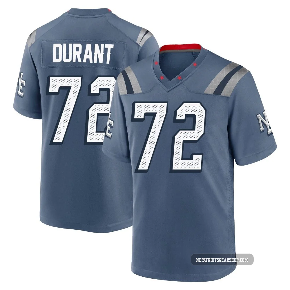 Yasir Durant ＃72 New England Patriots Game Storm 2025 Rivalries Collection Jersey - Men's Blue