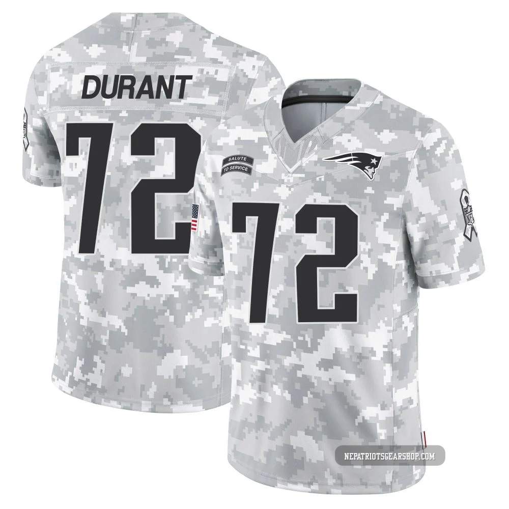 Yasir Durant ＃72 New England Patriots Limited 2024 Salute to Service Jersey - Youth Arctic Camo