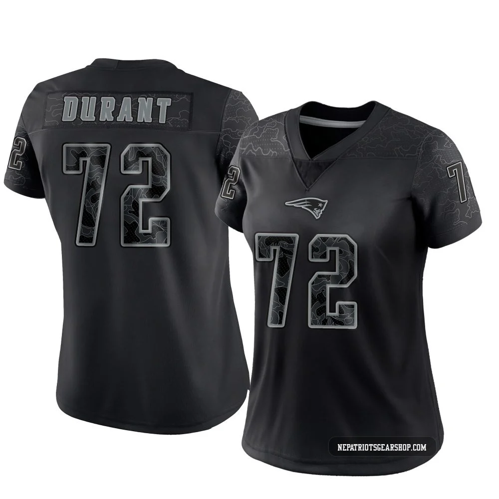 Yasir Durant ＃72 New England Patriots Limited Reflective Jersey - Women's Black